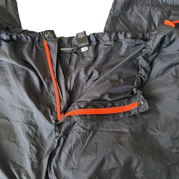 DKNY Active Y2K Gorpcore Nylon Adjustable Bungee Chord Black Baggy Pants Sz XXL - Picture 7 of 9